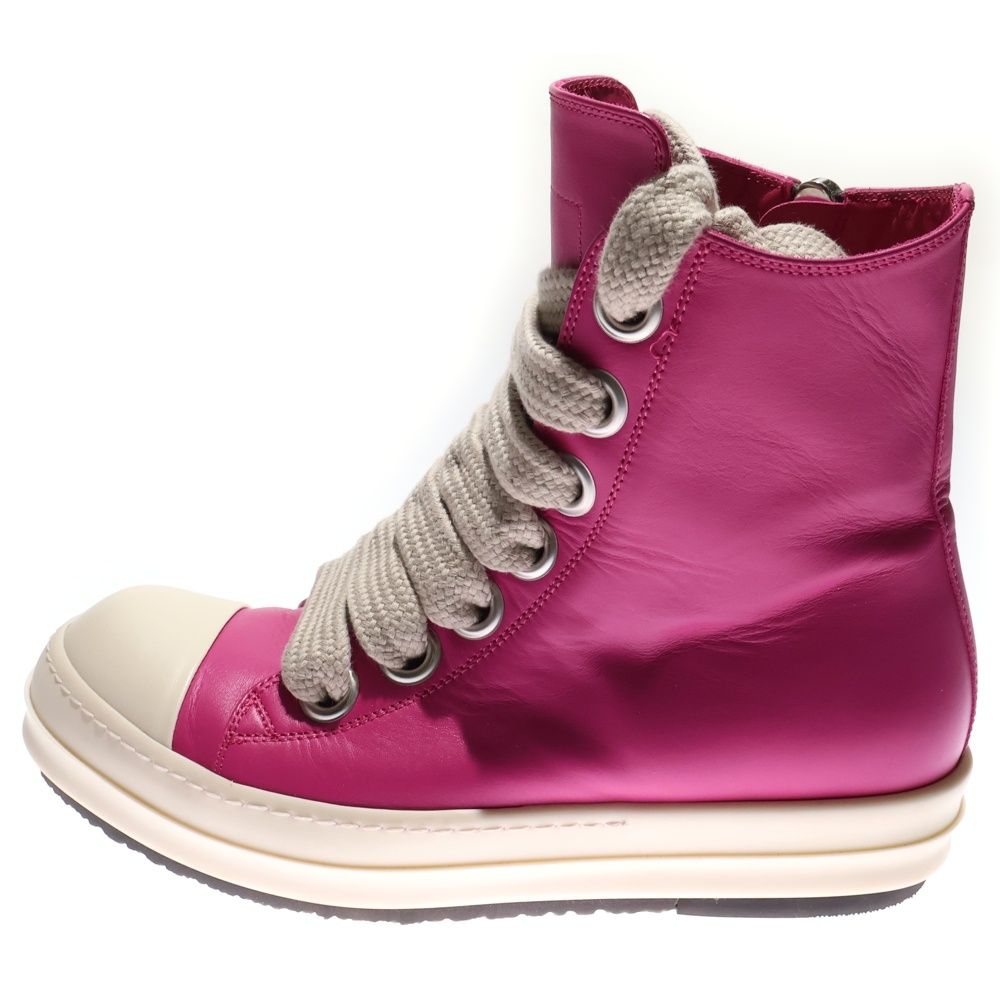 Rick Owens風レザーハイカットスニーカー Rick Owens (リックオウエンス) JUMBO LACE ジャンボレース レザー
