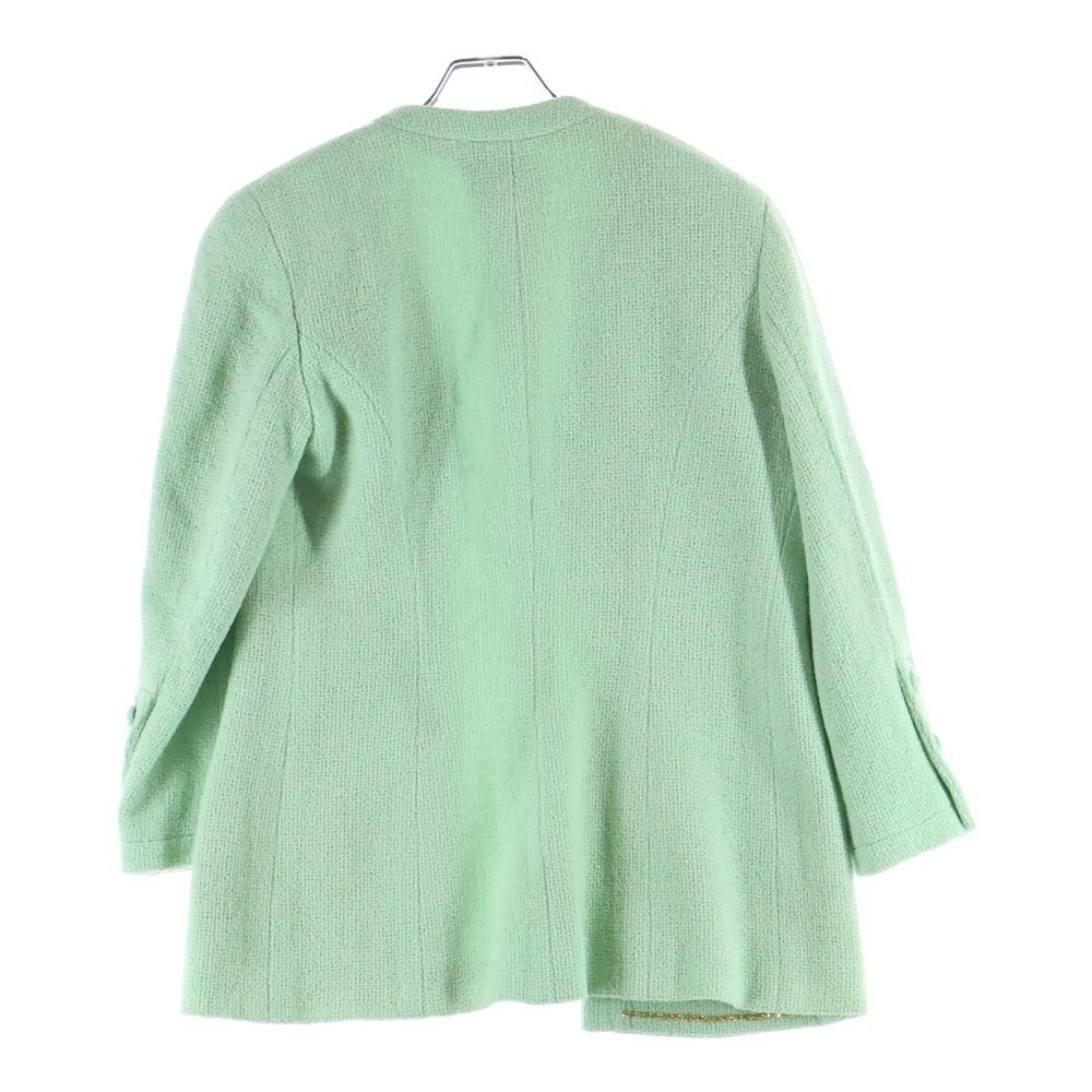 CHANEL (シャネル) ココマークボタン ツイード ジャケット エメラルド