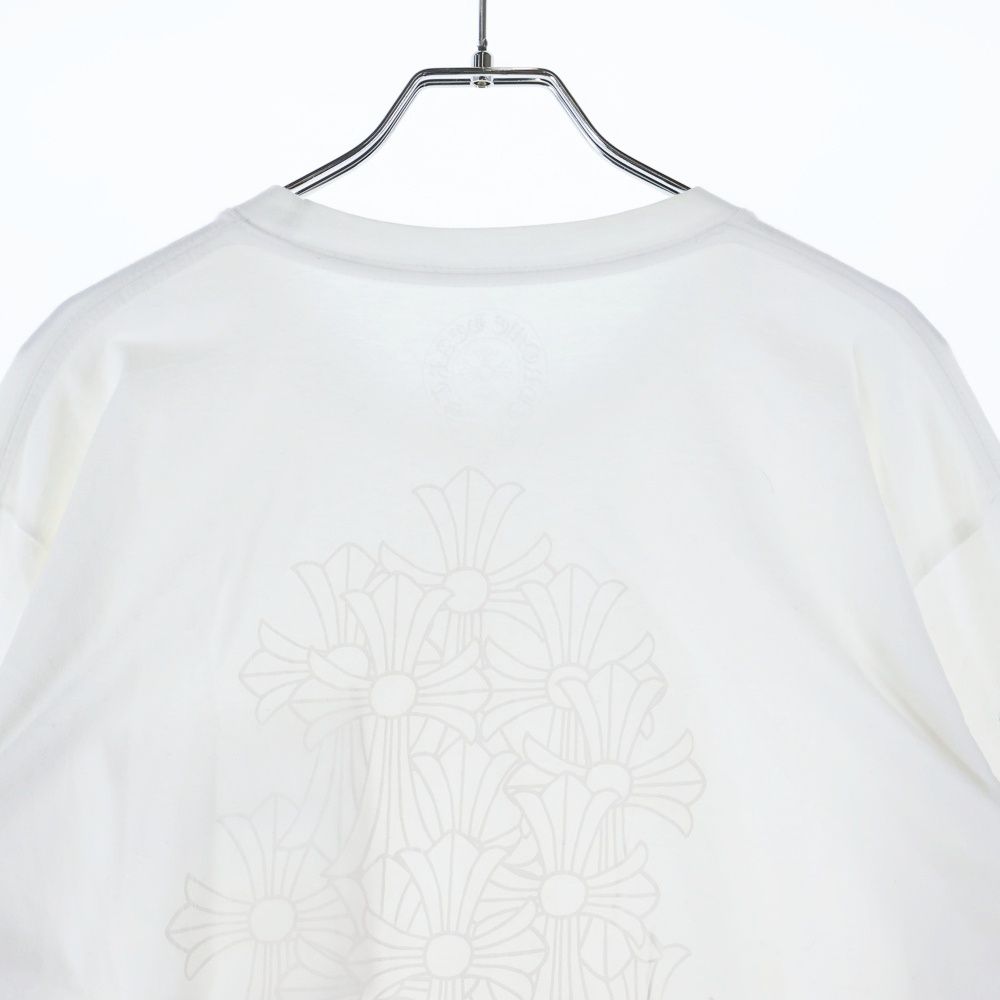 Chrome Hearts 長袖カットソー セミタリークロス ホワイト CHROME HEARTS (クロムハーツ) CH L S 1 バックセメタリークロス