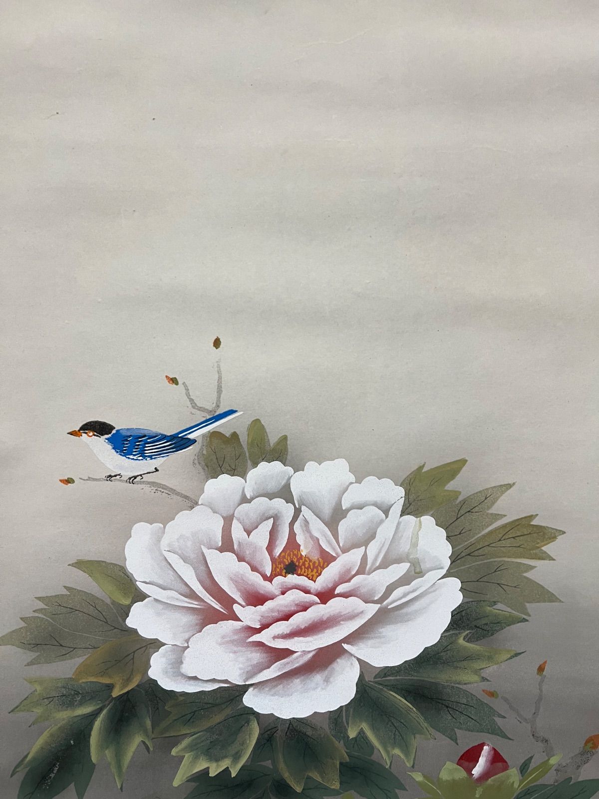 掛軸 / 富貴牡丹 】翠風 日本画 巻物 骨董品 - メルカリ