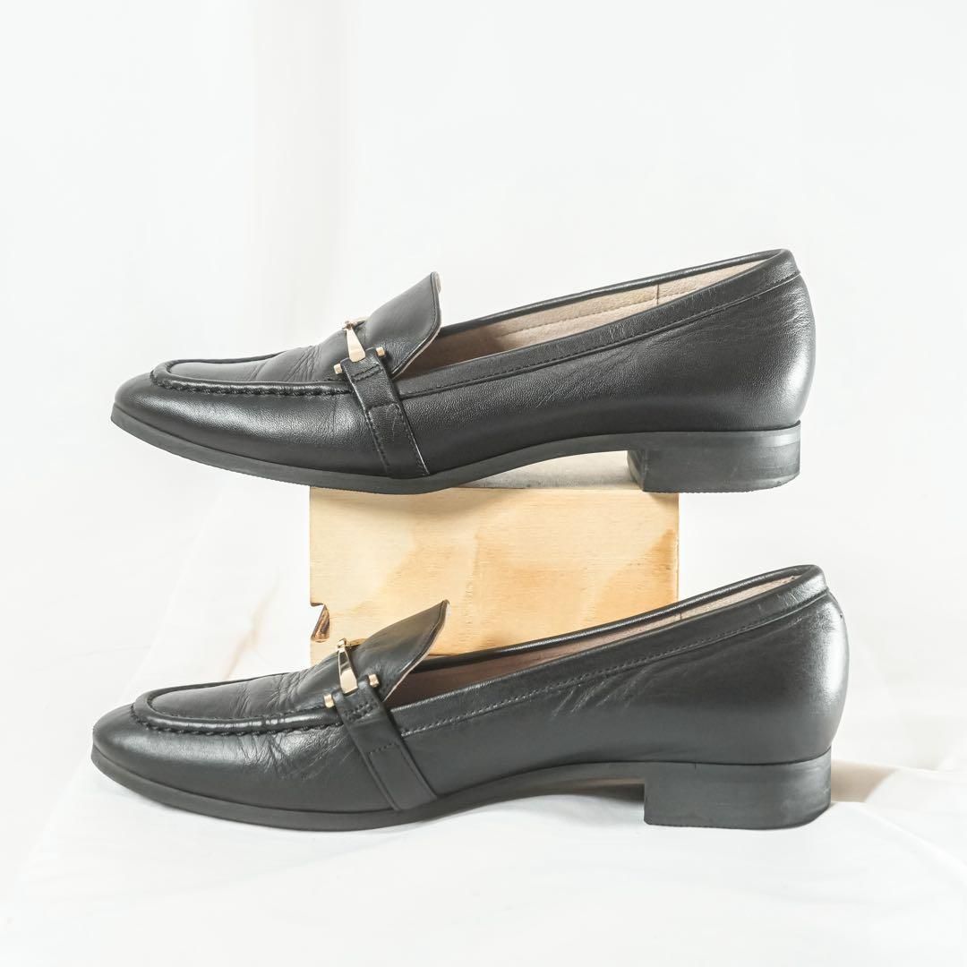 ☆美品☆ 銀座かねまつ アクアベル 本革ローファー 23cm 防水仕様