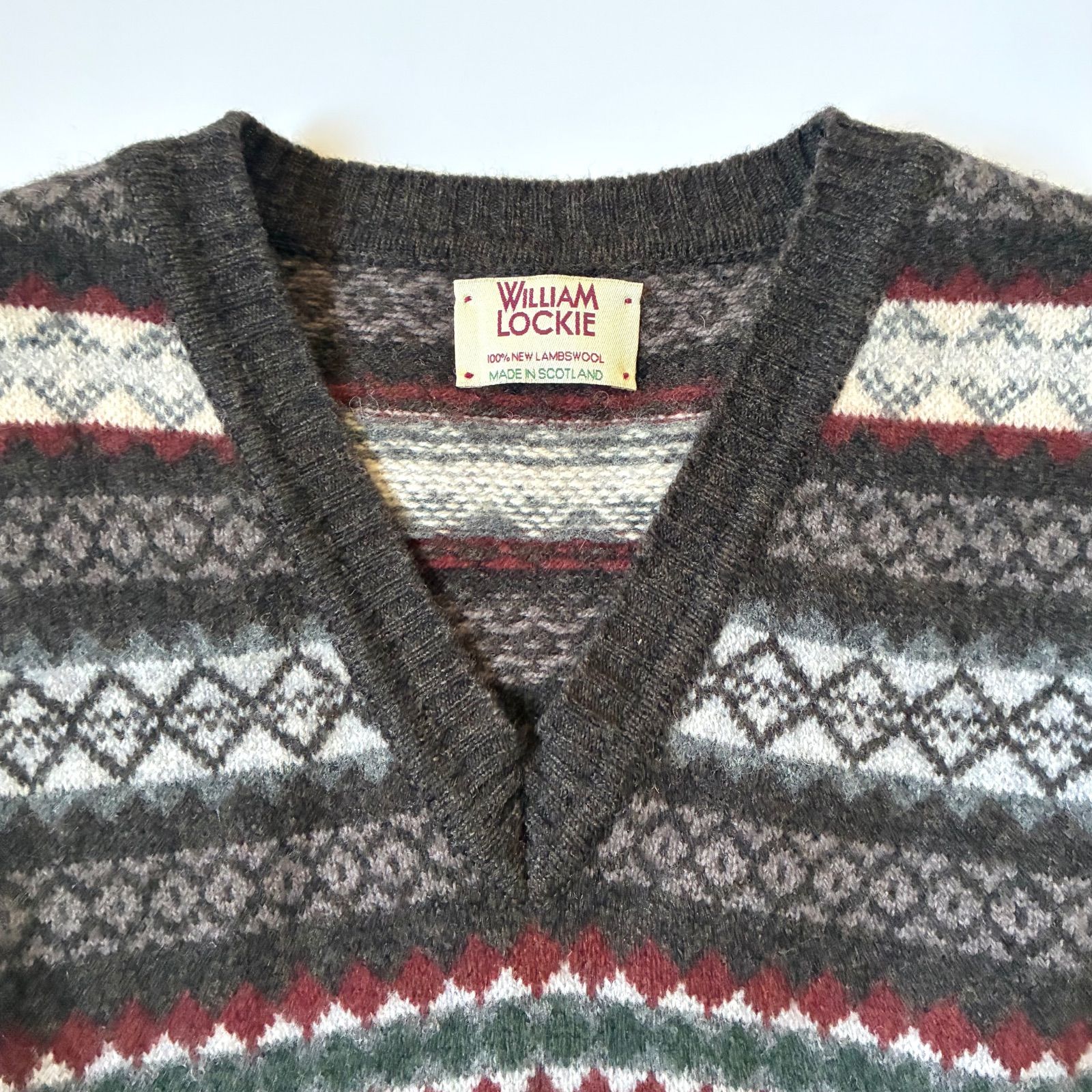 WILLIAM LOCKIE / フェアアイル 総柄 ウールニット ベスト - メルカリ