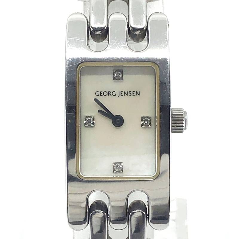 腕時計 4Pダイヤ シェル文字盤 モデル376 ジョージジェンセン 美品