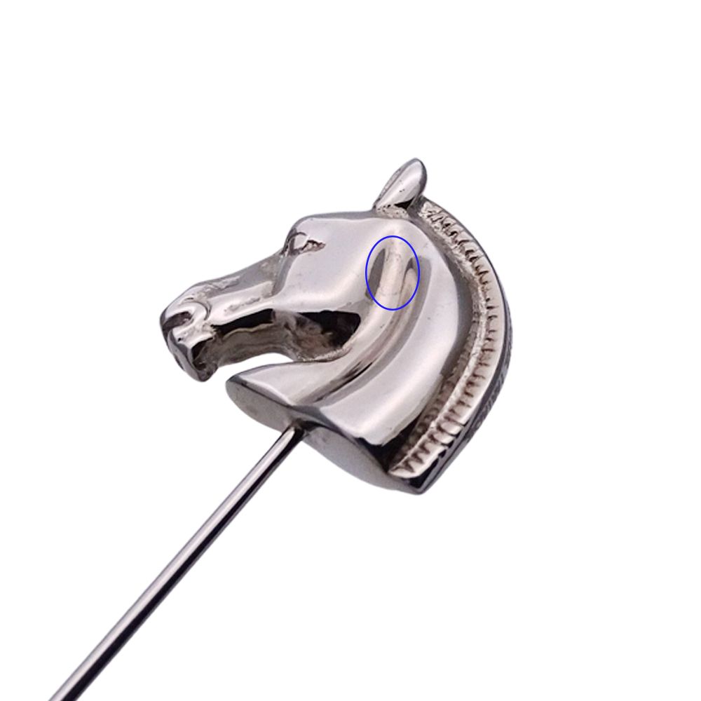 極美品✨ エルメス シュバル ホース ビンパッジ ピンブローチ シルバー エルメス HERMES ブローチ ピンブローチ レディース メンズ ブランド