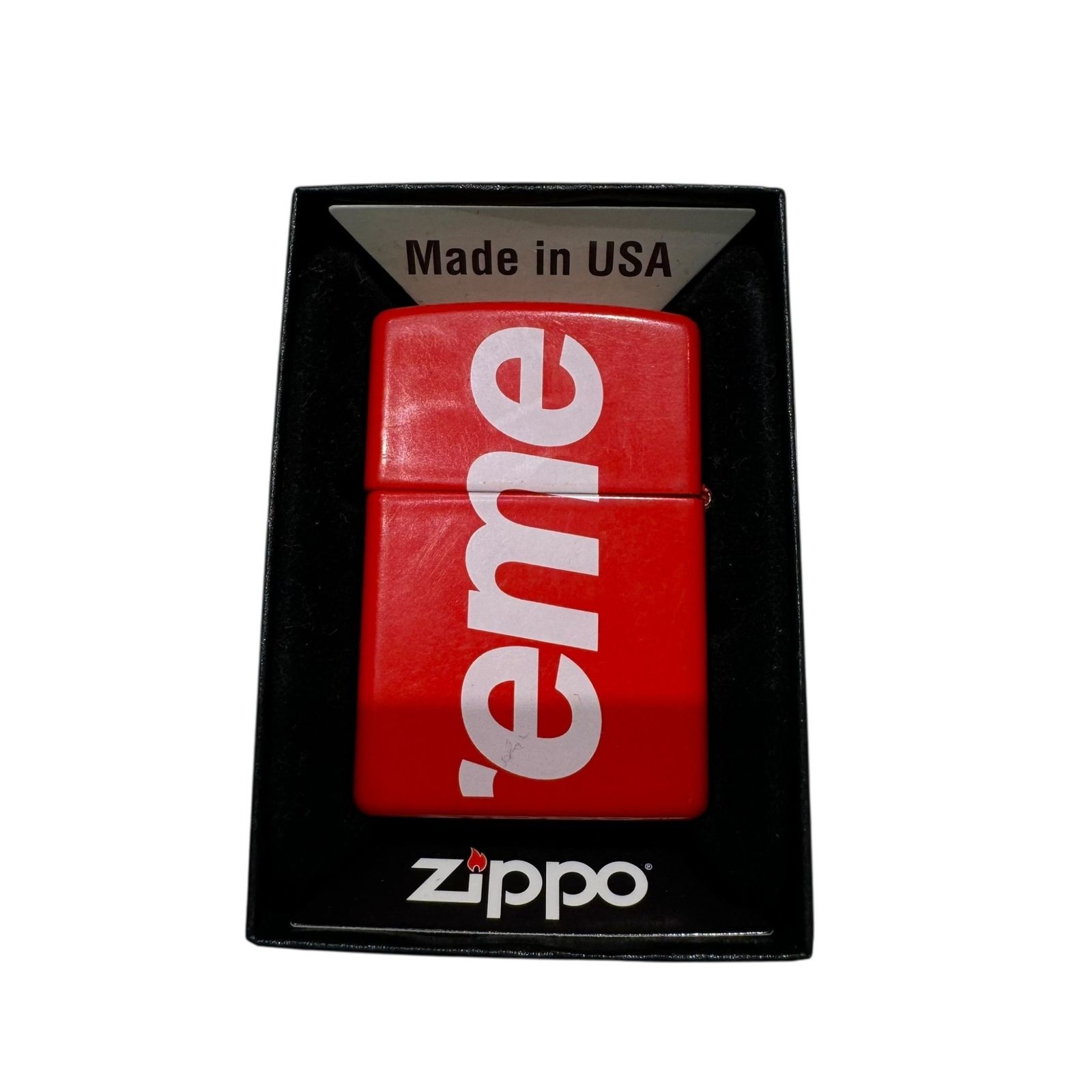 Supreme (シュプリーム) ■ ⑤ ロゴ入りzippoライター ユニセックス レッド FREE Supreme (シュプリーム) □ ⑤ ロゴ入りzippoライター ユニセックス