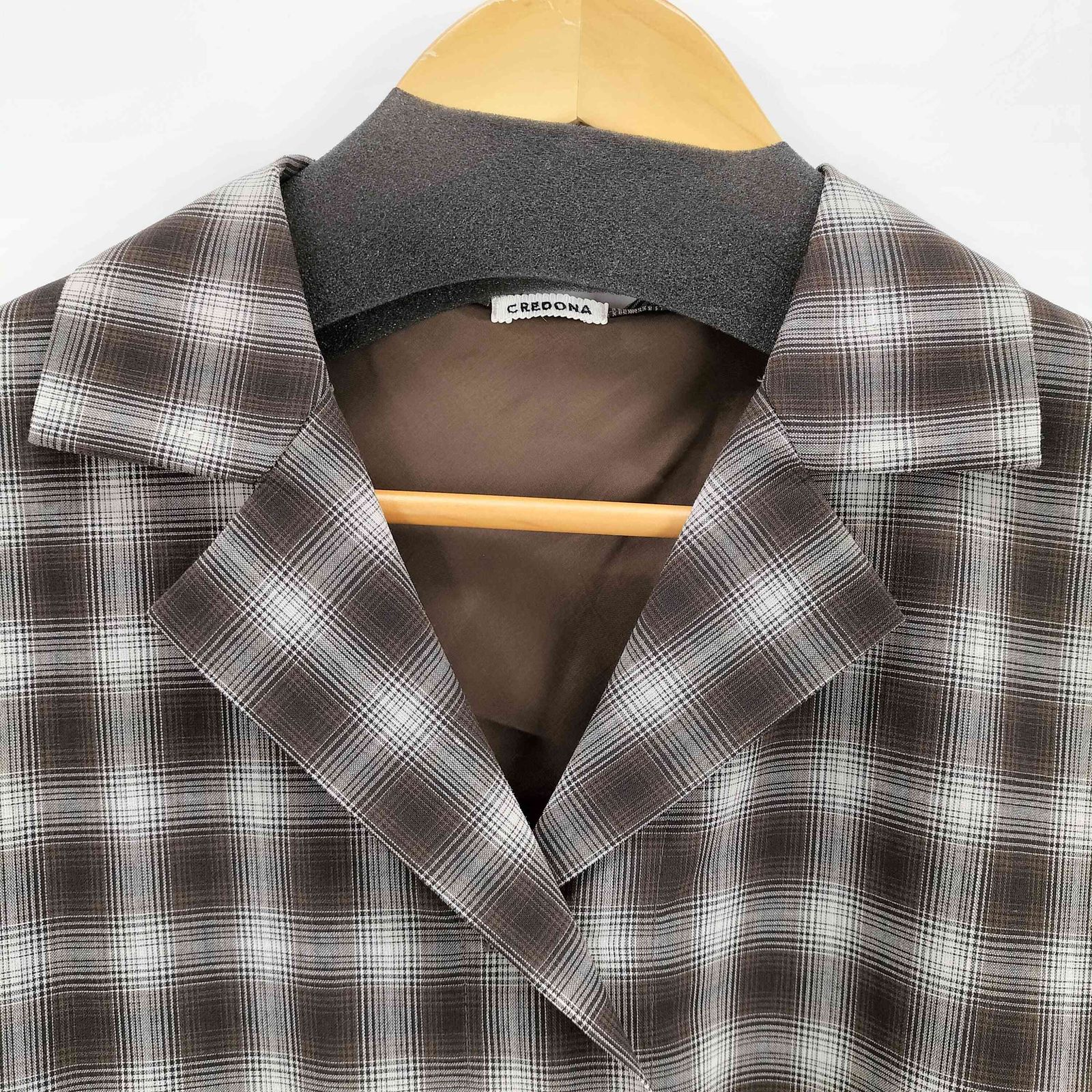CREDONA(クレドナ) SHEER CHECK SHIRT JACKET レディース 表記無 【中古】【ブランド古着バズストア】 クレドナ CREDONA SHEER CHECK SHIRT JACKET レディース FREE - メルカリ