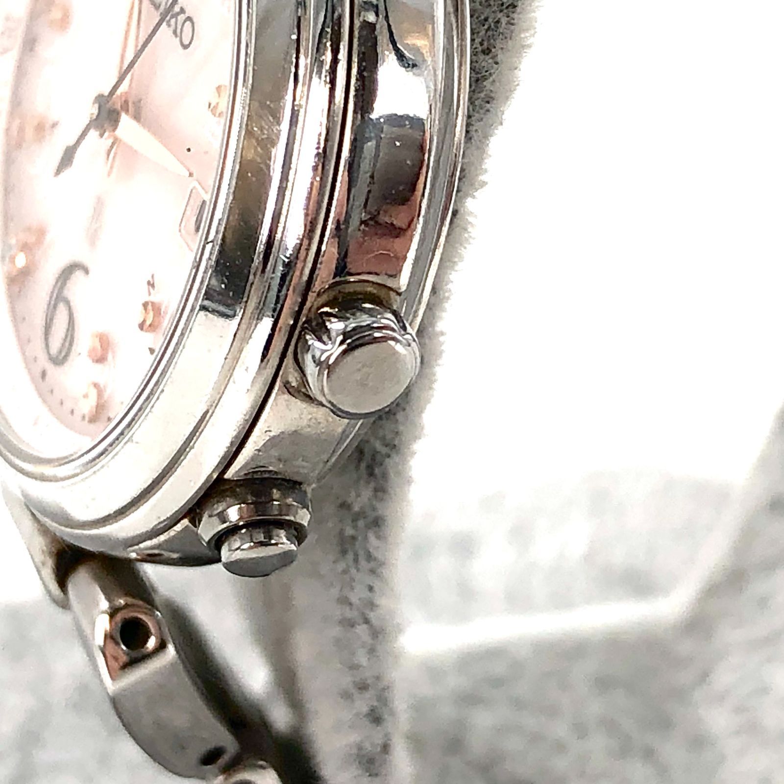 SEIKO セイコー LUKIA ルキア 1b35-0AD0 SS/ソーラー 公式 ピンク文字