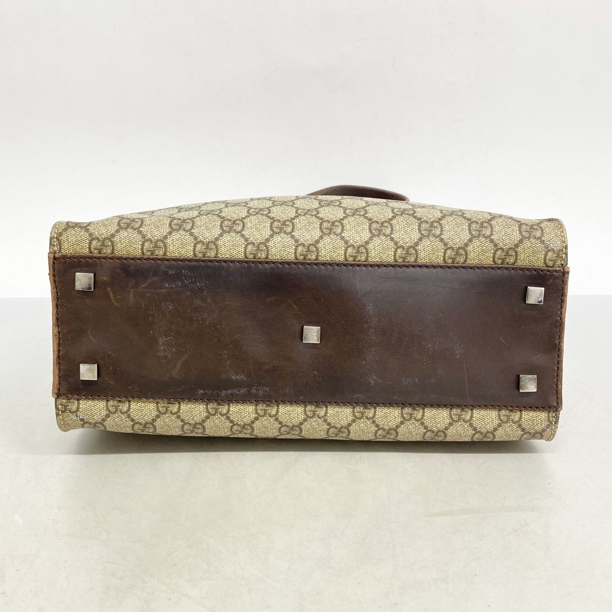 5pc4002-k】グッチ トートバッグ GGスプリーム 91249 PVC ブラウン