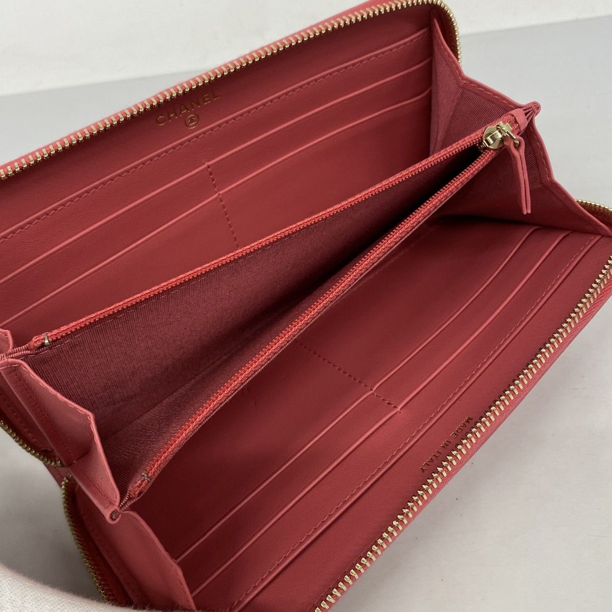 5pc4216-k】シャネル 長財布 マトラッセ CCフィリグリー キャビア