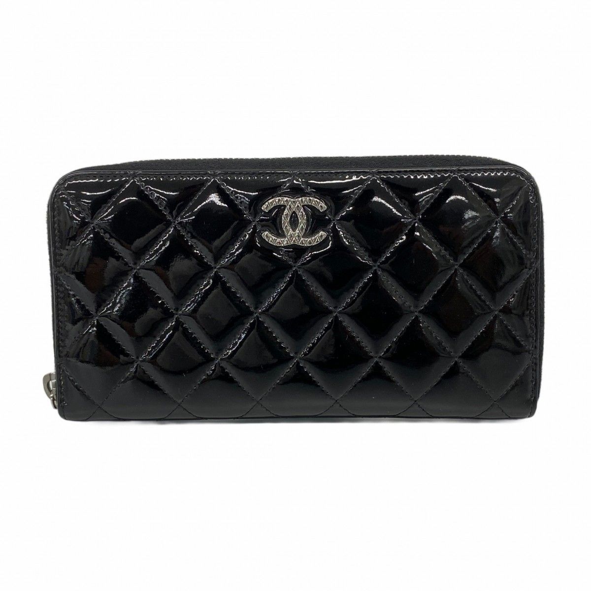 5pc4217-k】シャネル 長財布 ブリリアント パテントレザー ブラック