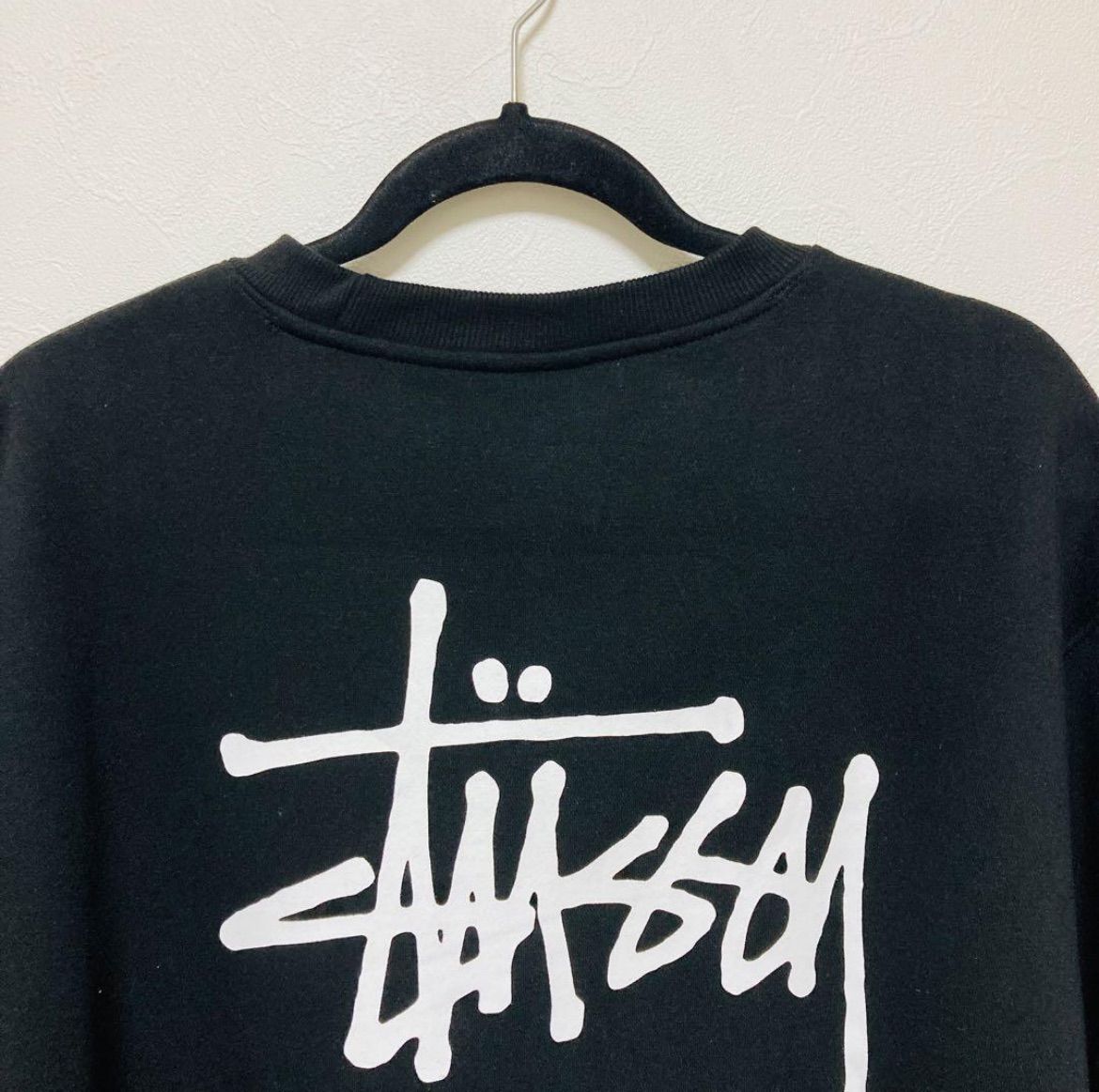 新品未使用☆STUSSY BASIC STSSY CREW L ブラック 起毛 スウェット