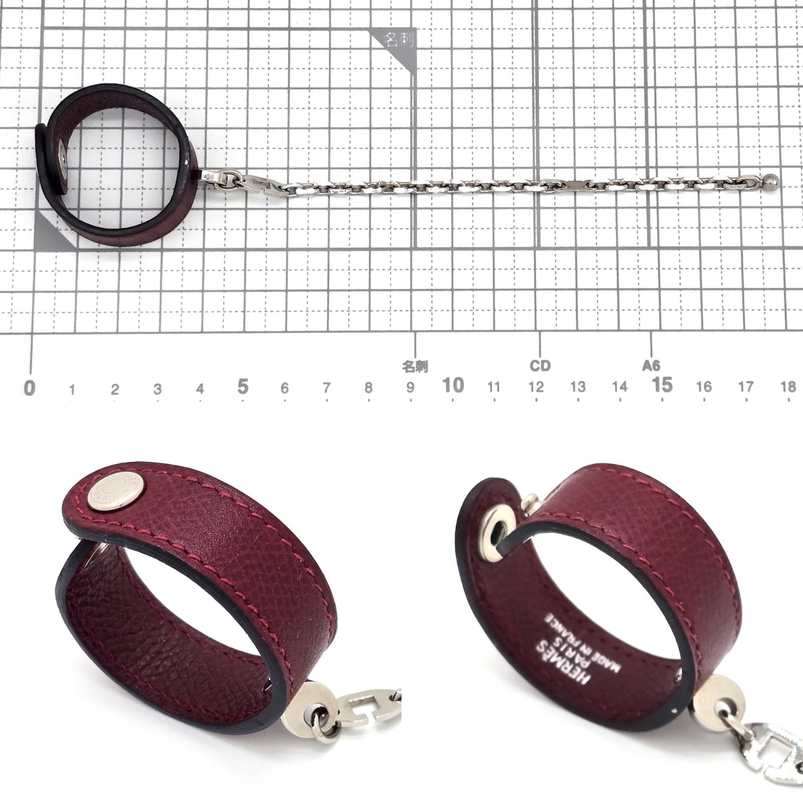 HERMES エルメス 手袋ホルダー ノマド グローブホルダー □F レザー