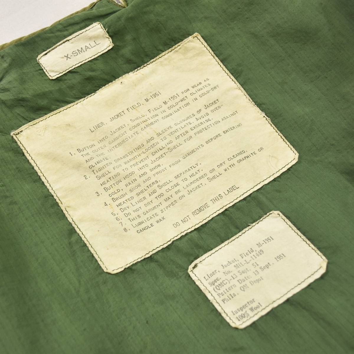 希少】 50s ヴィンテージ US ARMY M－1951 フィールド パイル ライナー 