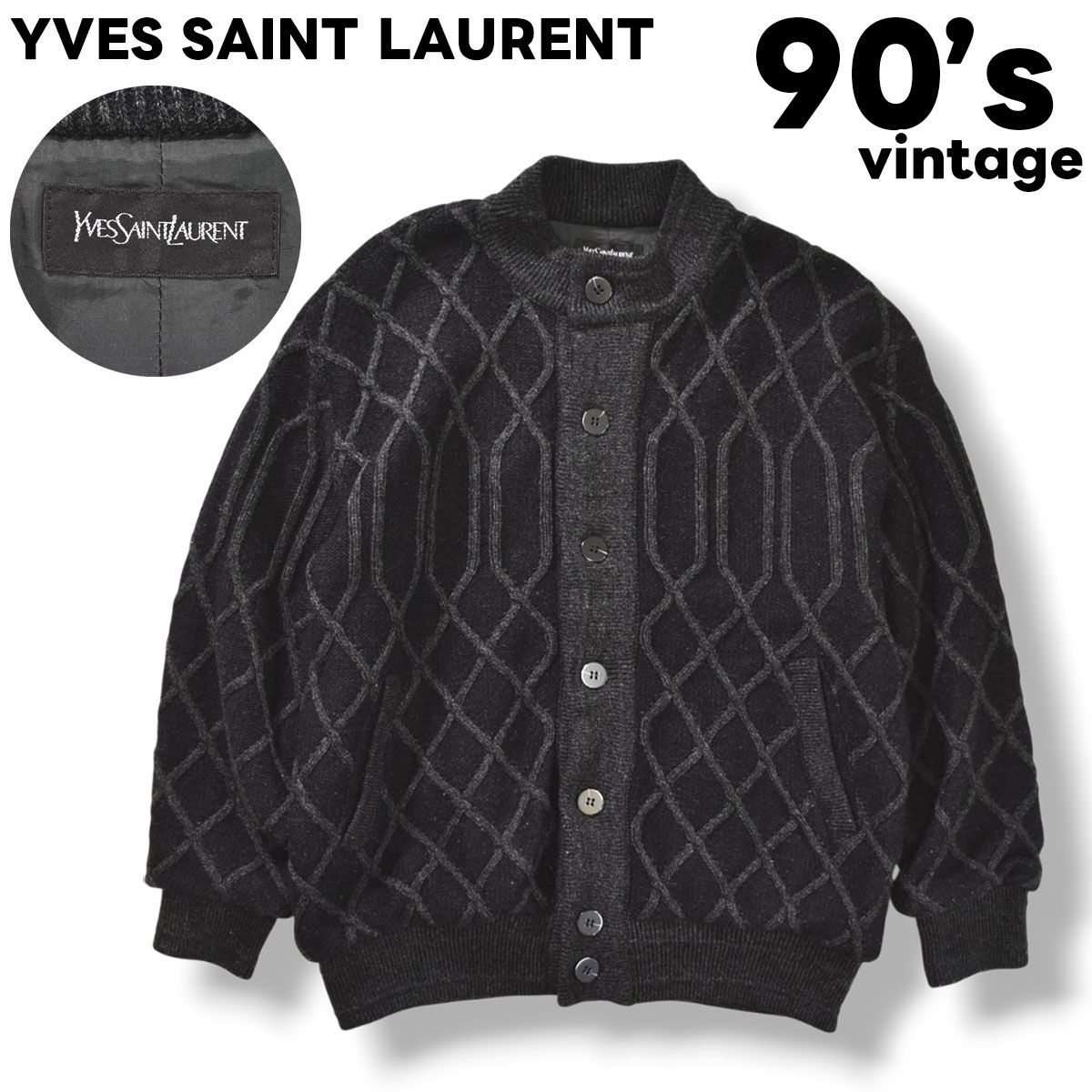 高級】 90s ヴィンテージ 福助社製 イヴサンローラン YVES SAINT