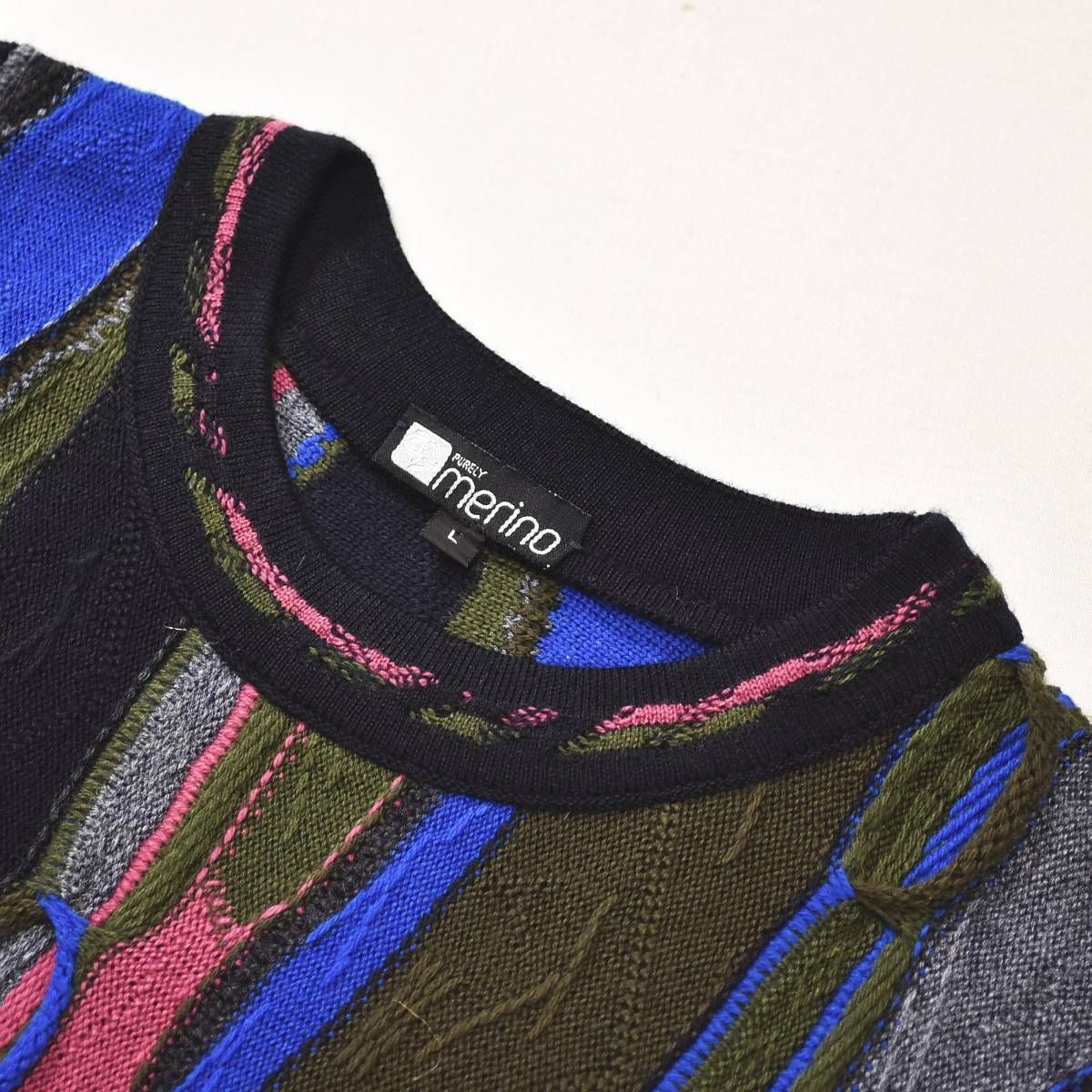 美品】 90s ヴィンテージ オーストラリア製 メリノ MERINO ウール 3D