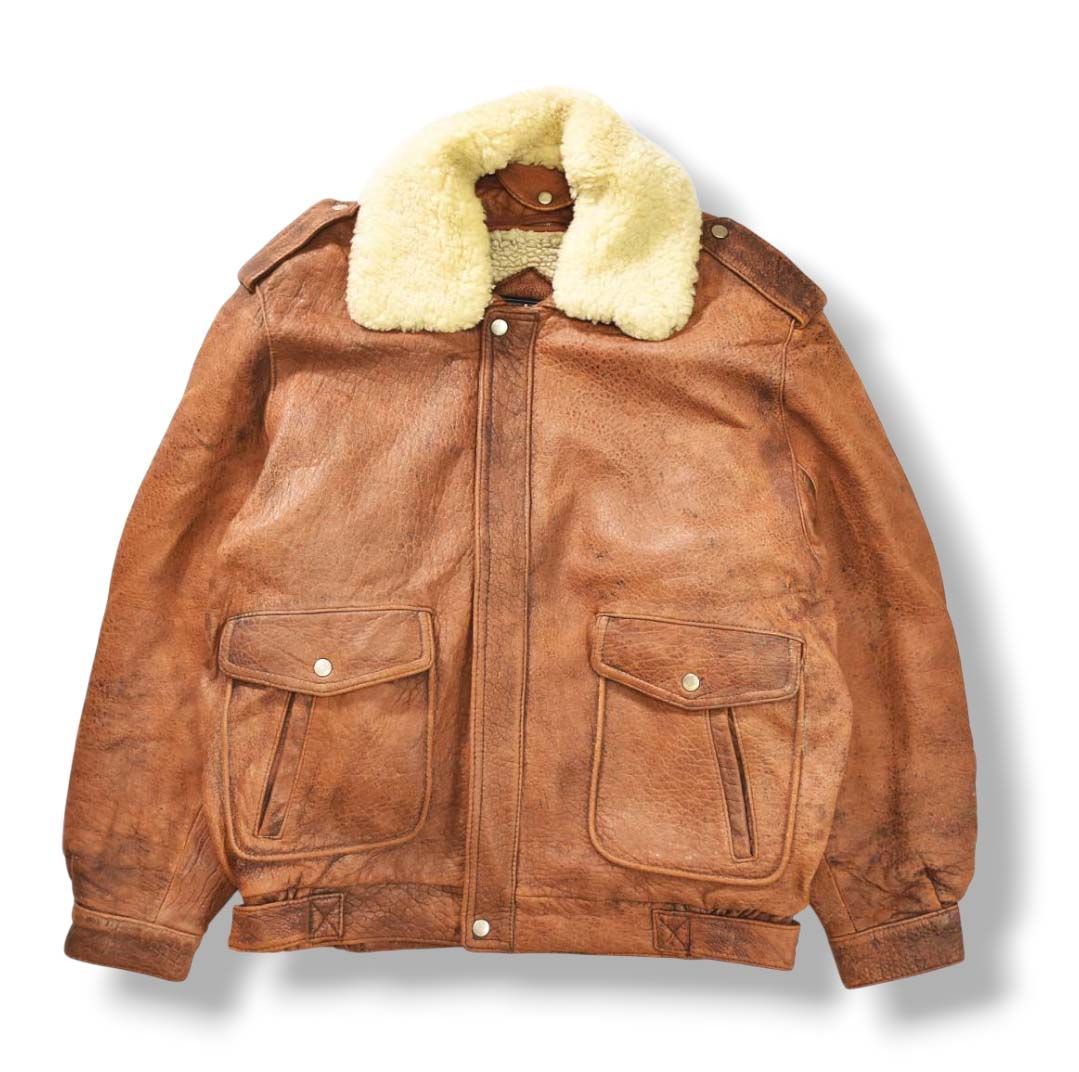 90s ヴィンテージ ウインドアーマー WindArmor 羊革 ラム レザー G－1