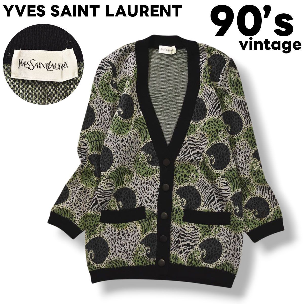 高級】 90s ヴィンテージ 福助社製 イヴサンローラン YVES SAINT