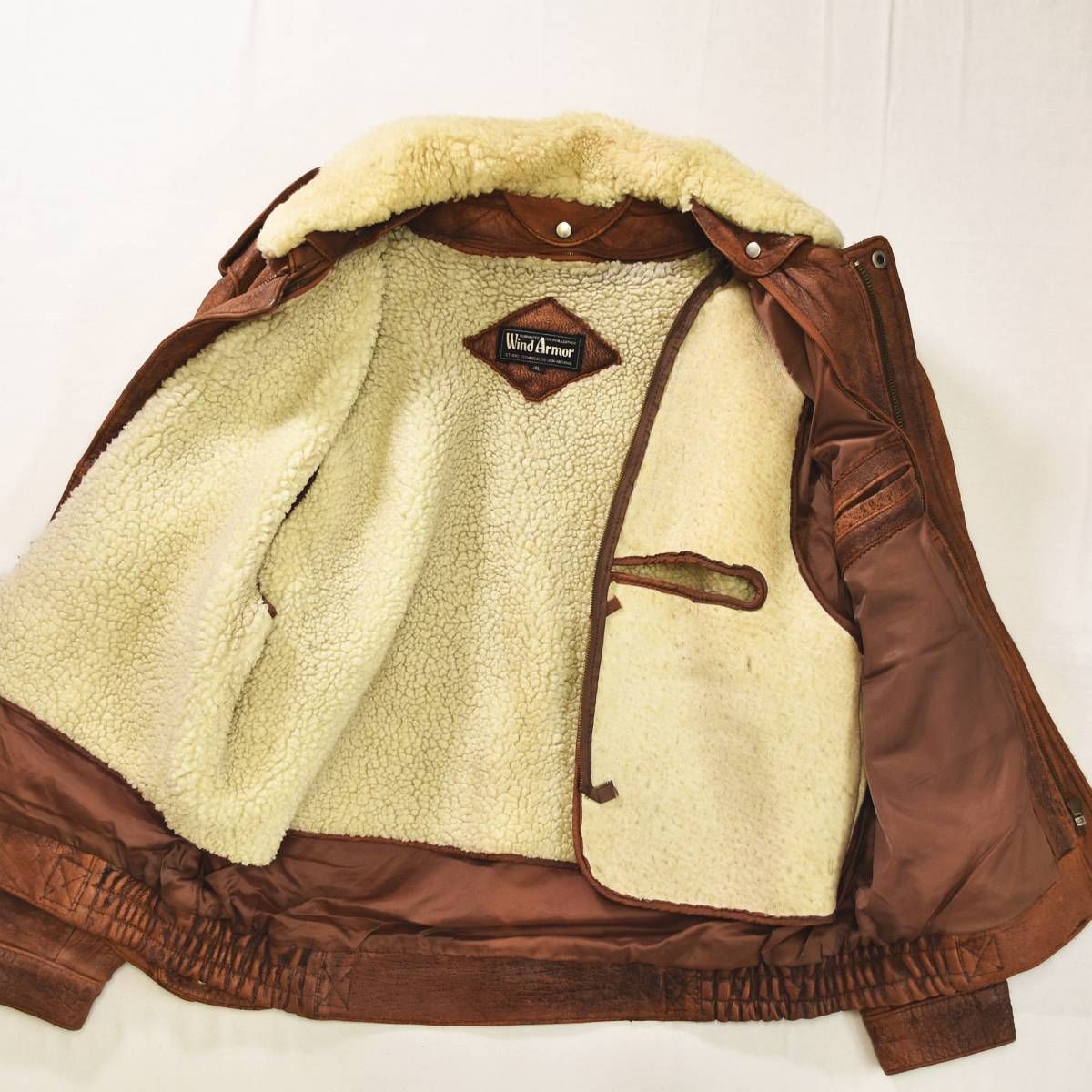 90s ヴィンテージ ウインドアーマー WindArmor 羊革 ラム レザー G－1