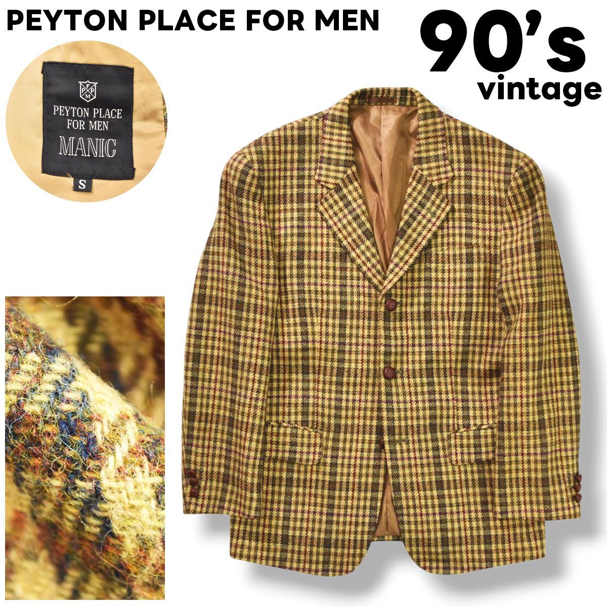 90s ヴィンテージ 日本製 ペイトンプレイスフォーメン マニック PEYTON 