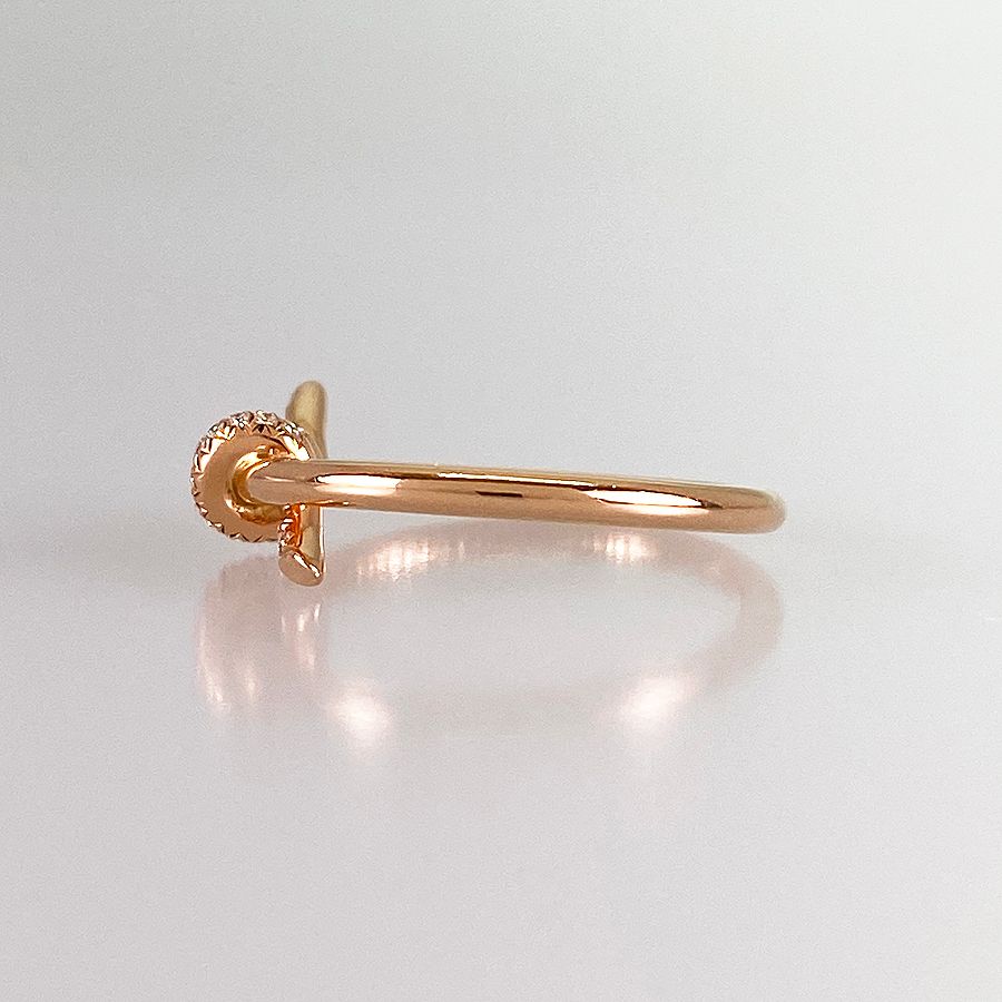 ティファニー TIFFANY&Co. ノット K18PG ダイヤモンド 7号(47) リング