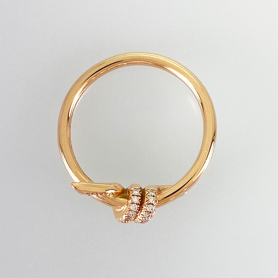 ティファニー TIFFANY&Co. ノット K18PG ダイヤモンド 7号(47) リング