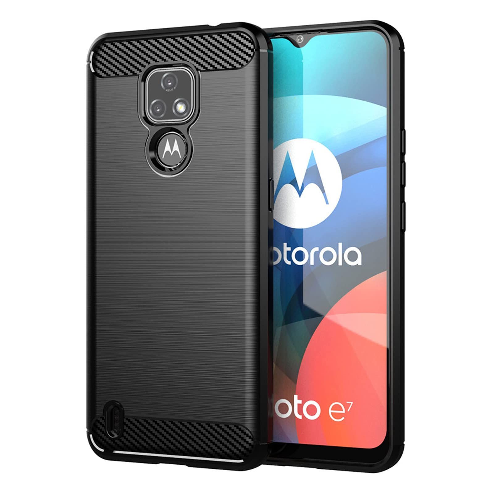 【人気商品】Moto E7 ケース モト e7 モトローラ ソフトケース 【ELMK】ソフトTPUシリコーン素材 保護カバー Moto e7 対応 (ブラック)