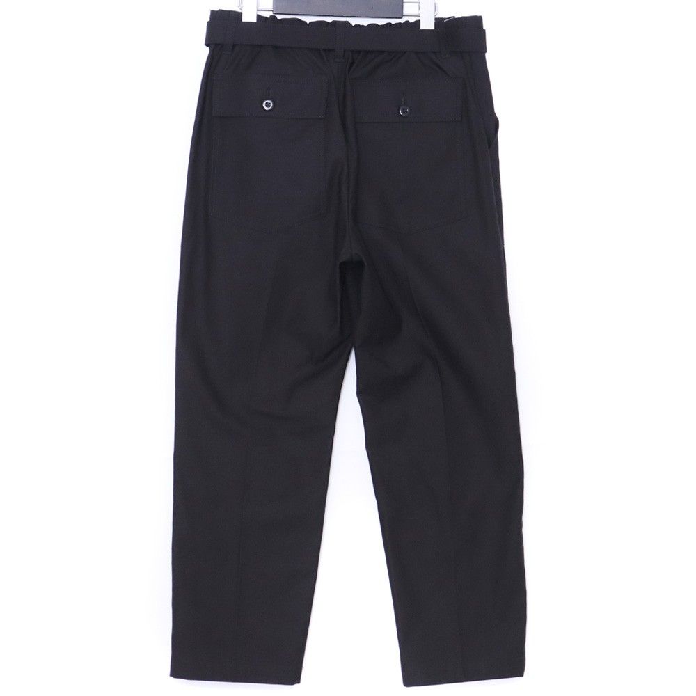 SACAI × WTAPS Cotton Back Satin Pants サイズ1 ブラック 25-03696M