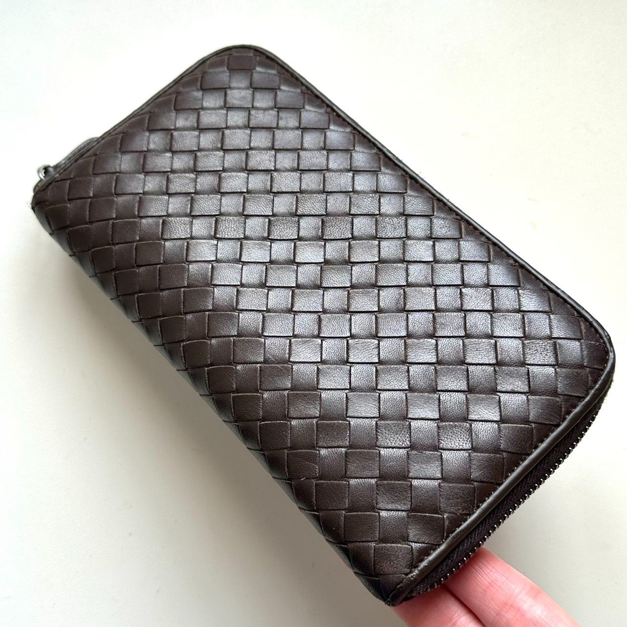 ボッテガヴェネタ BOTTEGA VENETA 長財布 イントレチャート ダーク