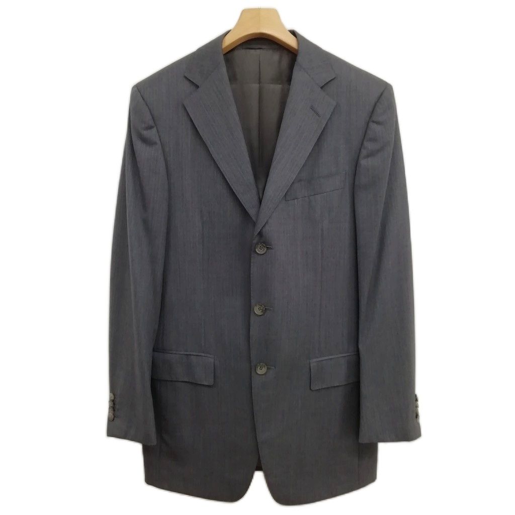 カ*ン様 美品 Ermenegildo Zegna 3B ストライプスーツ SH エルメネジルドゼニア Ermenegildo Zegna ストライプ シングル 3B