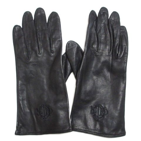 クリスチャンディオール Christian Dior 美品 手袋 グローブ レザー