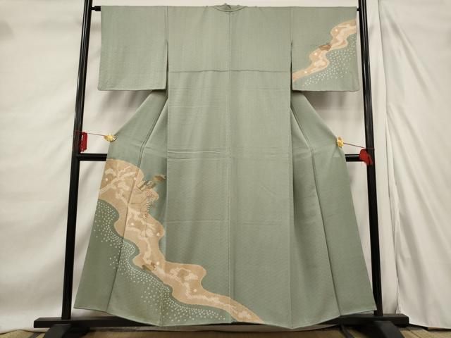 平和屋着物□訪問着 中国三大刺繍 スワトウ刺繍 汕頭刺繍 絞り 地紙