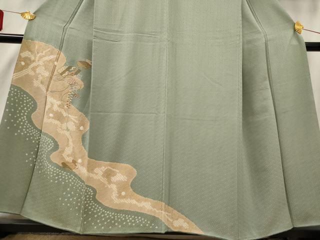 平和屋着物□訪問着 中国三大刺繍 スワトウ刺繍 汕頭刺繍 絞り 地紙