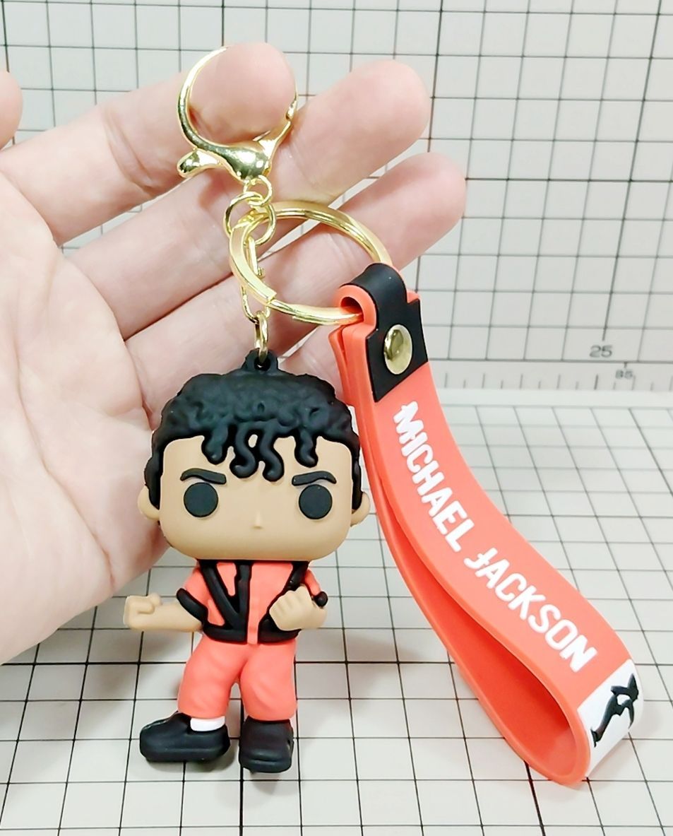 △棚:V_H7【マスコット型 キーホルダー マイケル・ジャクソン #1】D12