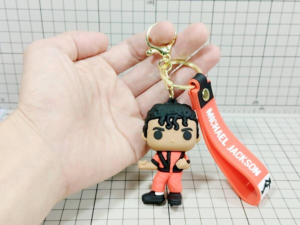 △棚:V_H7【マスコット型 キーホルダー マイケル・ジャクソン #1】D12