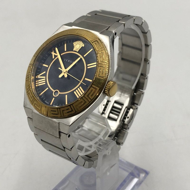 シ*バ様 VERSACE　ヴェルサーチ　ランドマークZLQ メンズ腕時計 クォー VERSACE ヴェルサーチ 時計 クオーツ ランドマークZLQ SS(PVD)【472