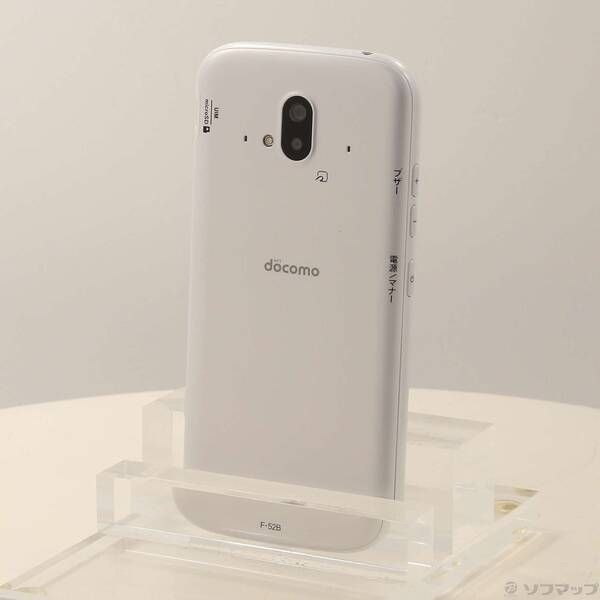 中古品〕 らくらくスマートフォン 64GB ホワイト F-52B docomo SIM