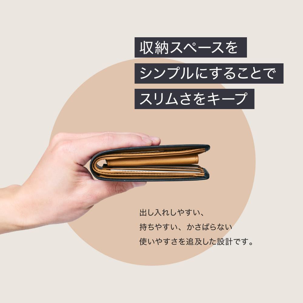 [ラッフィナート] 二つ折り財布 メンズ コンパクト ウォレット 本革 小銭入れ レザー カード4枚 (キャメル×キャメル)