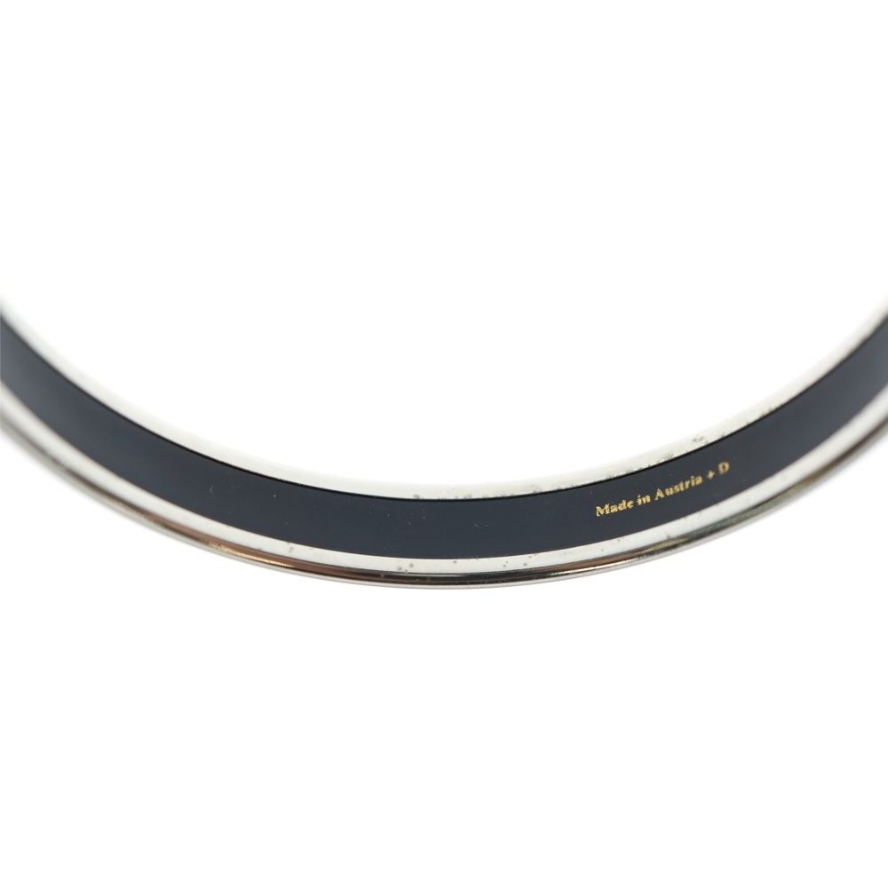 HERMES (エルメス) エマイユPM バングル ブレスレット ピンク×ブラック