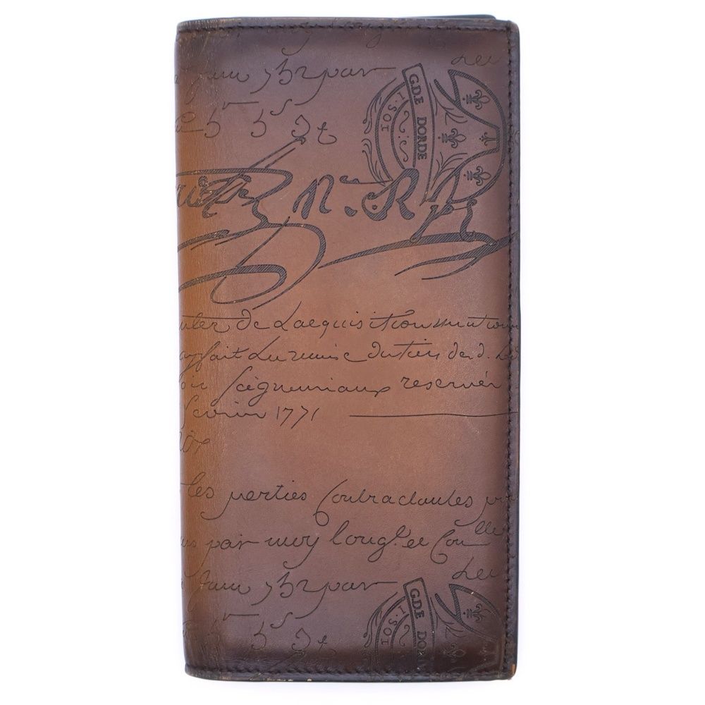 美品Berluti 長財布 エスパス　カリグラフィー　長財布　札入れ 楽天市場】【美品】 ベルルッティ 長財布 札入れ 小銭入れ無し