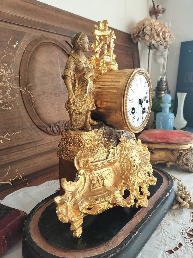 美品】フランスアンティーク 1900年代 木製3段装飾エタジュール[3689