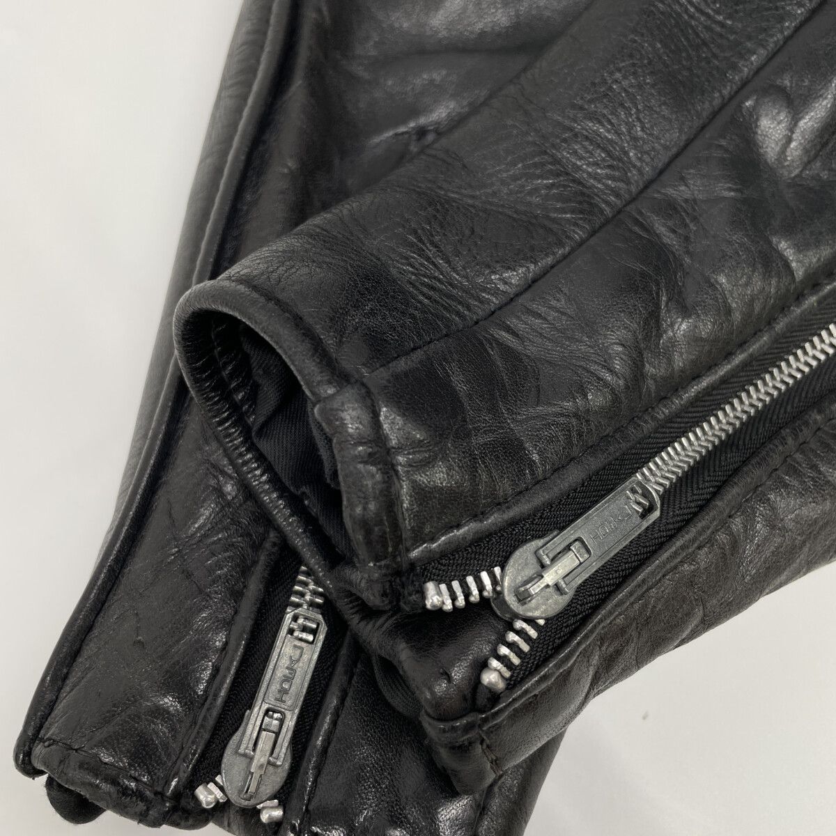 SCHOTT ショット USA製 80-90's ﾊﾞｲｶｰﾀｸﾞ後期 118 ﾌﾞﾗｯｸ ｶｳﾊｲﾄﾞ ﾀﾞﾌﾞﾙ