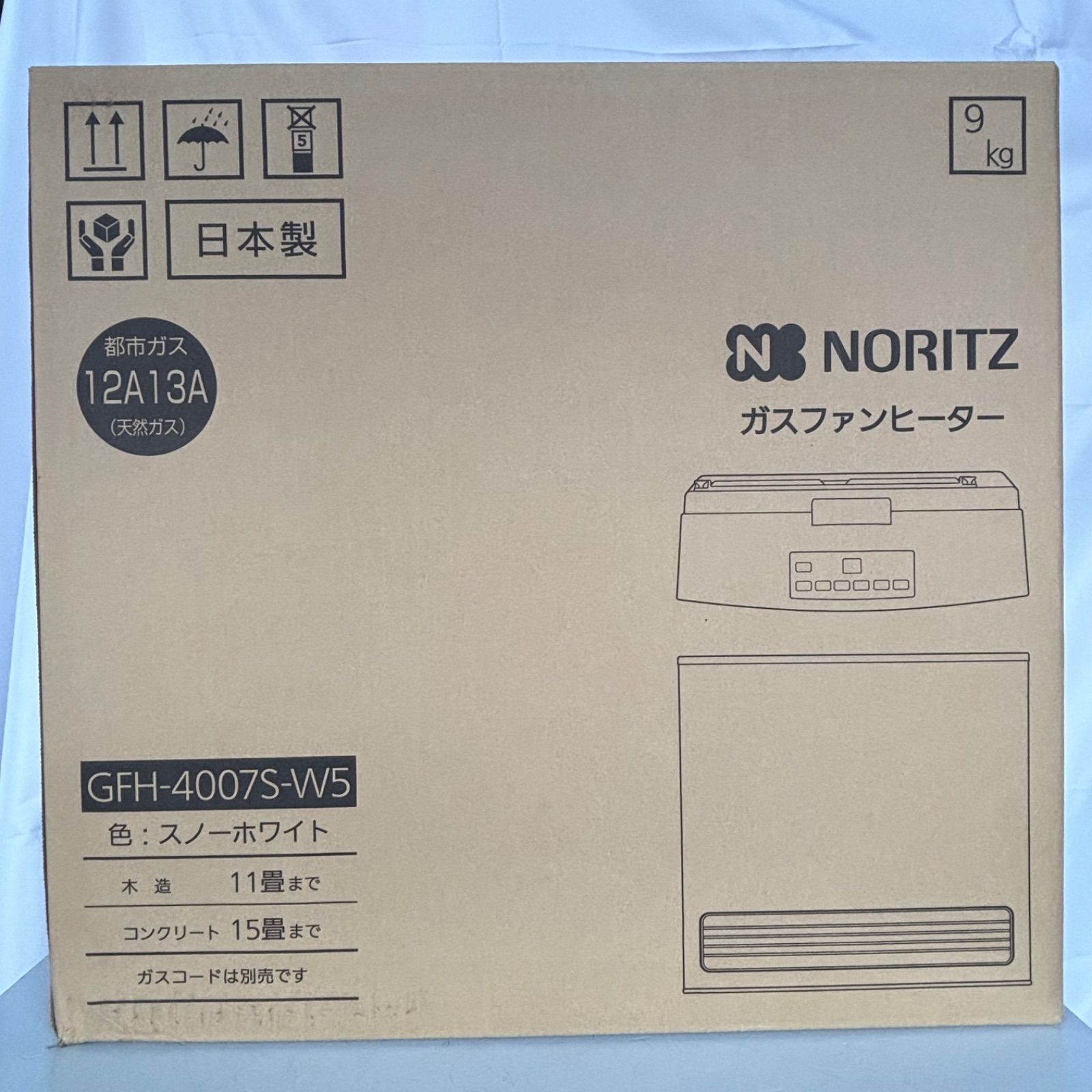 2) 未開封 NORITZ ノーリツ ガスファンヒーター 都市ガス 12A13A GFH