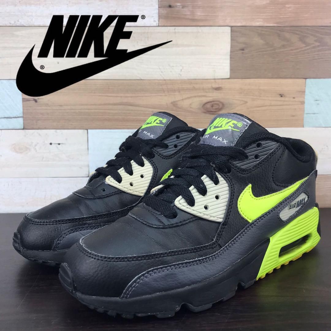 NIKE AIR MAX 90 LTR ナイキ エア マックス 90 レザー ブラック ボルト