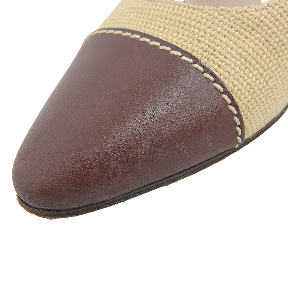 CHANEL シャネル バイカラー パンプス シューズ レディース ブラウン