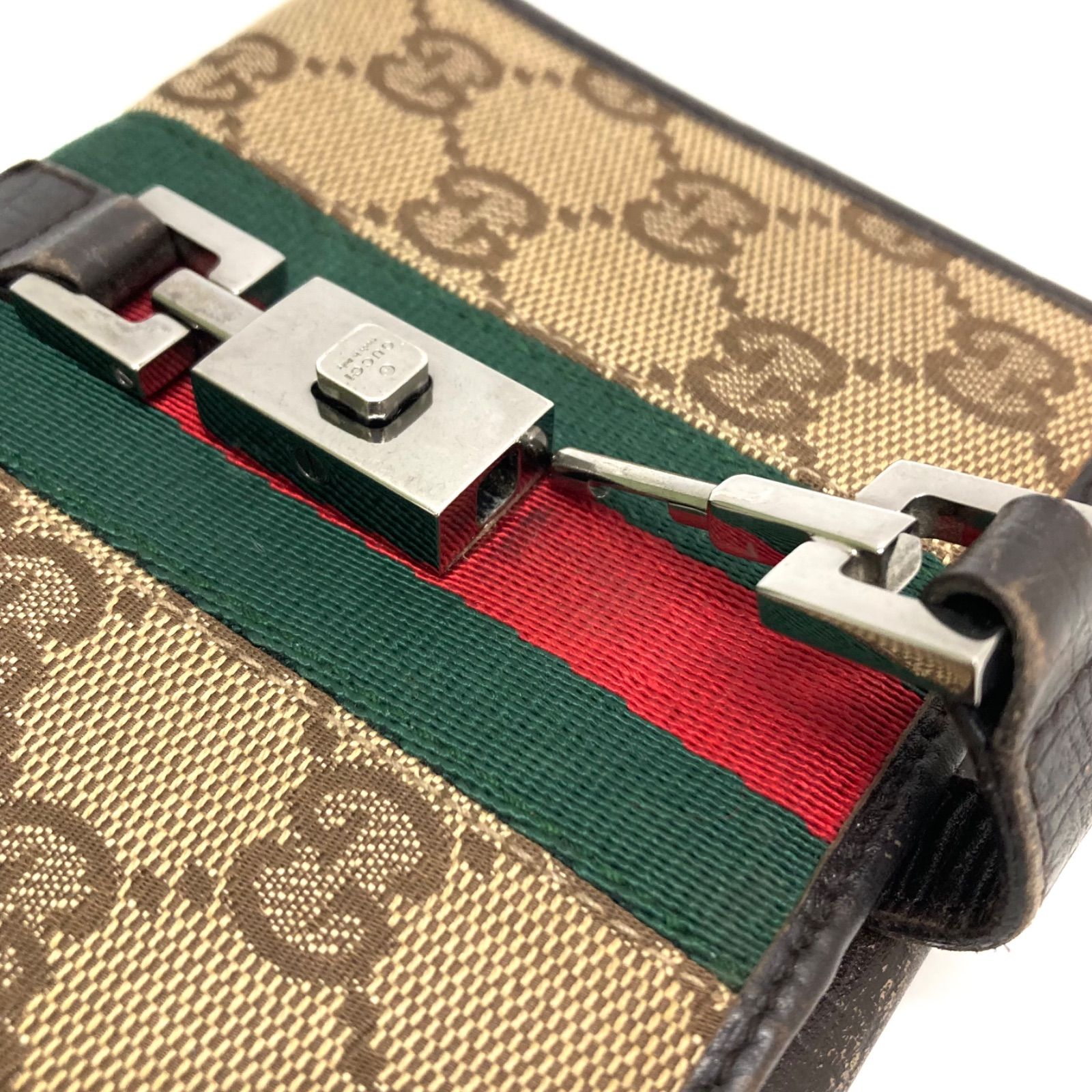 ◇GUCCI◇グッチ GG シェリーライン ジャッキー 二つ折り財布