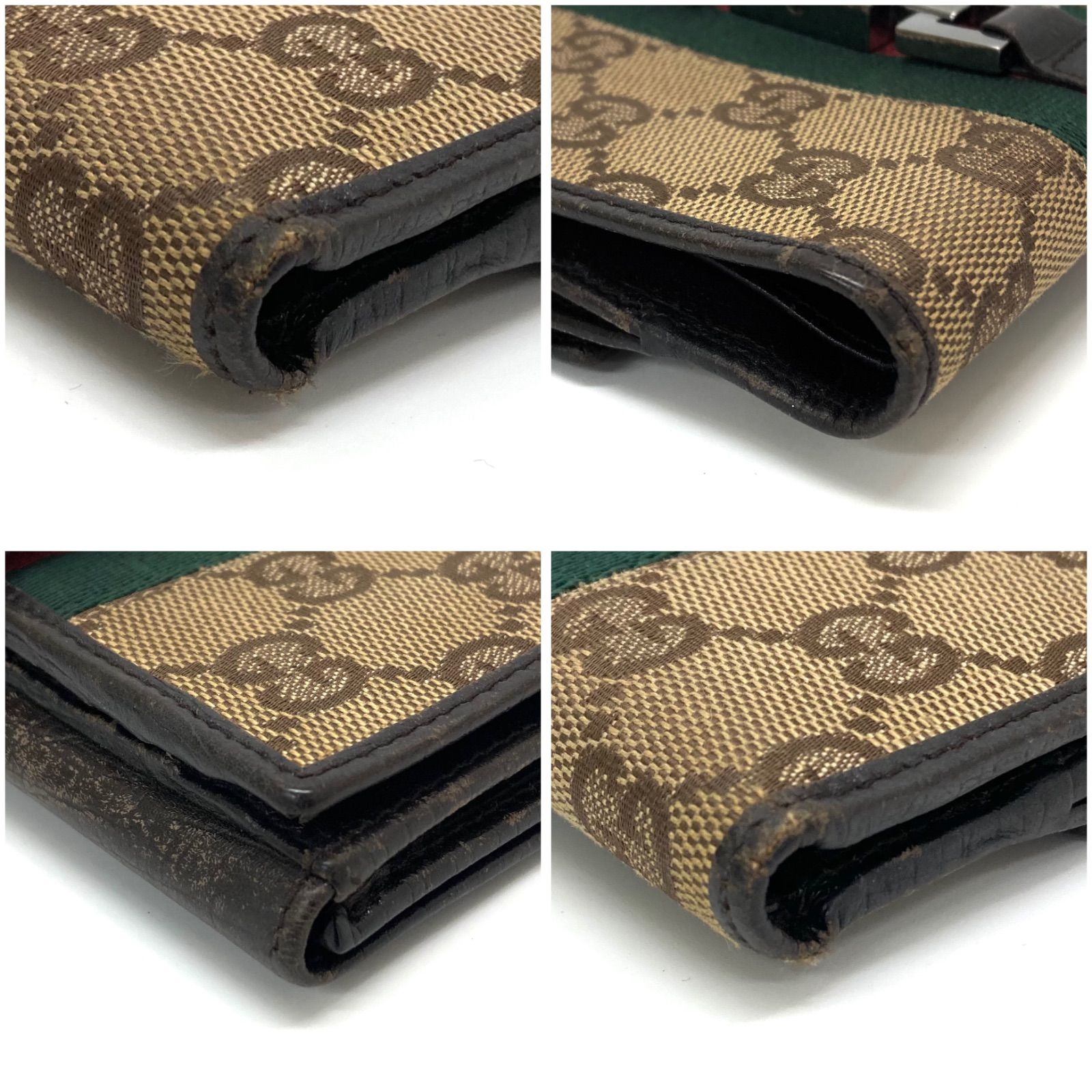 ◇GUCCI◇グッチ GG シェリーライン ジャッキー 二つ折り財布