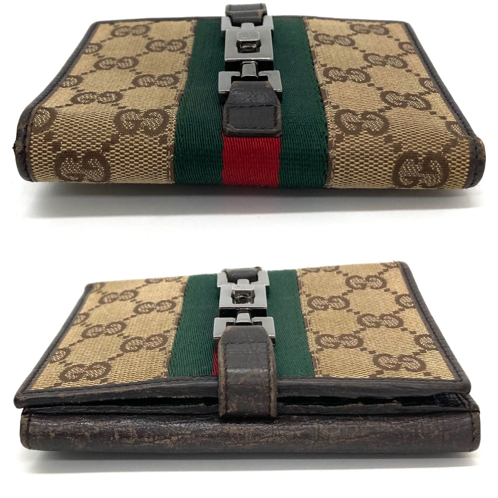 【極美品】GUCCI グッチ折り財布 シェリーライン ジャッキー GGキャンバス GUCCI（グッチ） 二つ折り財布 05474 ジャッキー シェリーライン GG