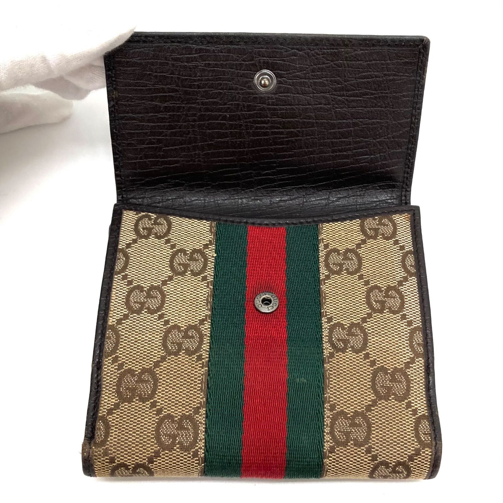 ◇GUCCI◇グッチ GG シェリーライン ジャッキー 二つ折り財布