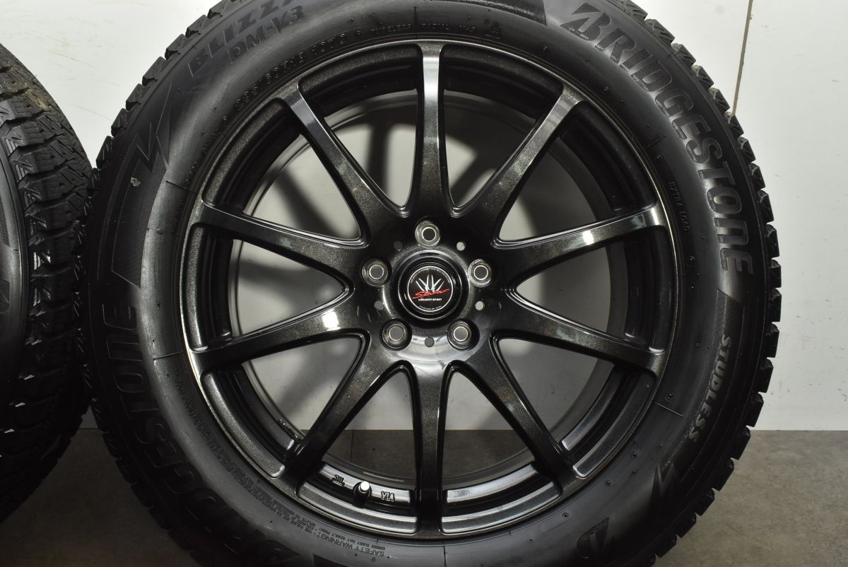 バリ溝】ロクサーニスポーツ 18in 7.5J +48 PCD114.3 ブリヂストン 