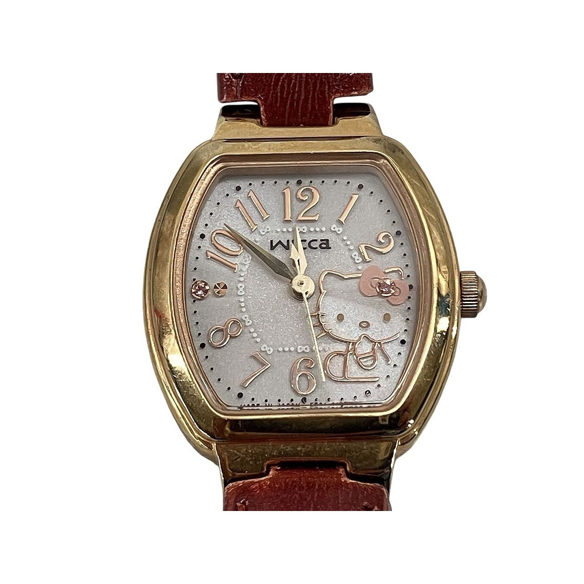 ✨未使用級✨wicca ハローキティ コラボ 時の誕生日 ソーラー 腕時計 シチズンの女性向け時計「wicca」×ハローキティの限定コラボモデル